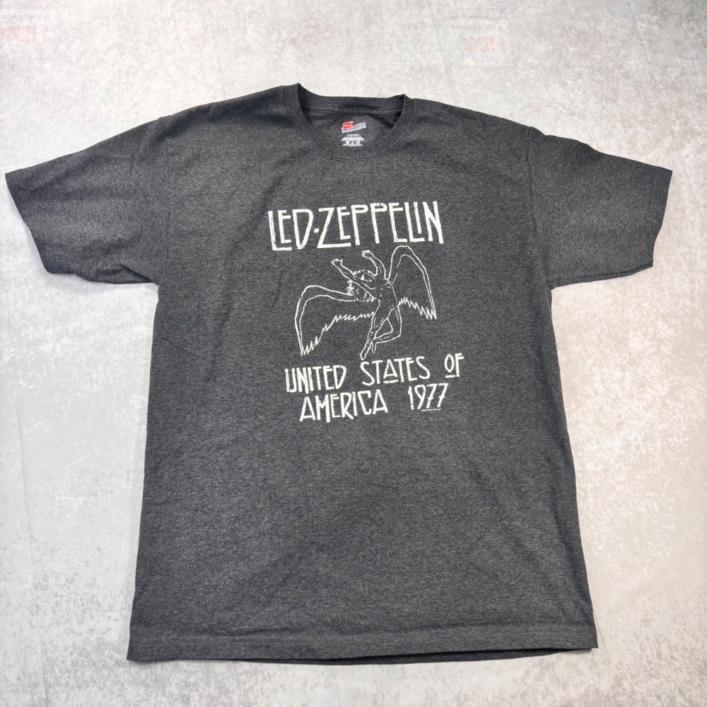 Vintage 2003 Led Zeppelin United States of America 1977 Tour Graphic Band Tee M